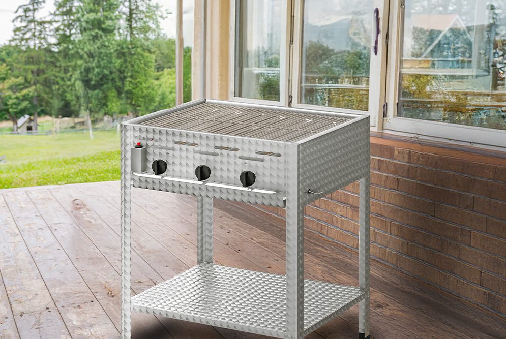 roestvrijstalen horeca-gasbarbecue