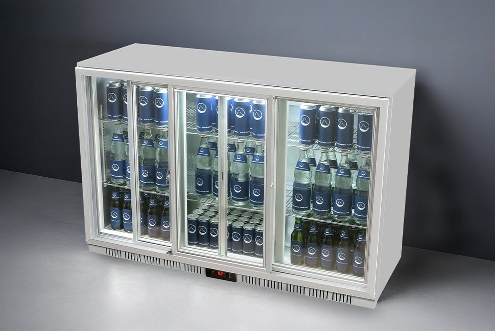 bar-koelkast met glazen deur